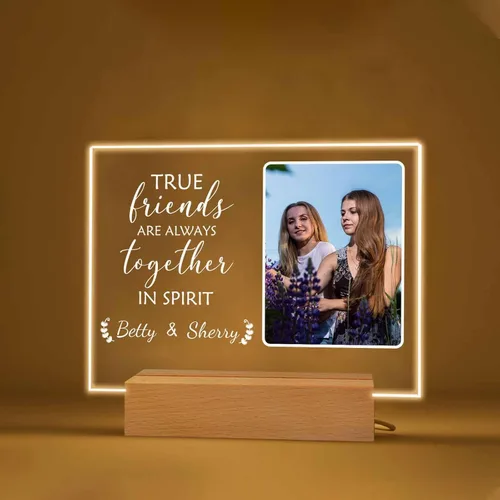 Miniatura 22 de Regalo especial de Navidad, lámpara de luz nocturna personalizada, fotos en placa acrílica, regalo para papá, mamá, regalo para familia, cumpleaños