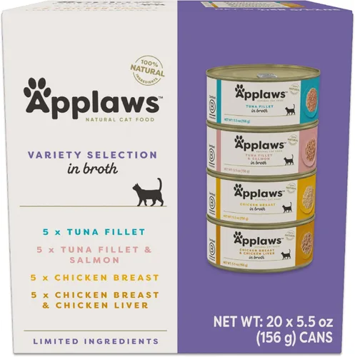 Miniatura 9 de Applaws - Comida húmeda natural para gatos en caldo, ingredientes limitados y naturales, alta en proteínas sin aditivos artificiales, paquete