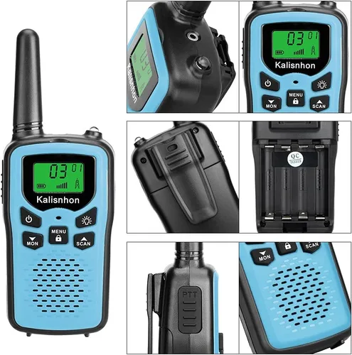 Miniatura 4 de Walkie Talkies para adultos, walkie talkies Kalisnhon con 22 canales FRS, walkie talkie de largo alcance con linterna VOX pantalla LCD radios