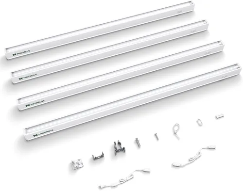 Maygrove Luces de cultivo para plantas de interior de 2 pies, luz de crecimiento de espectro completo similar al sol, 5000 K, 60 W (4 x 15 W), tiras