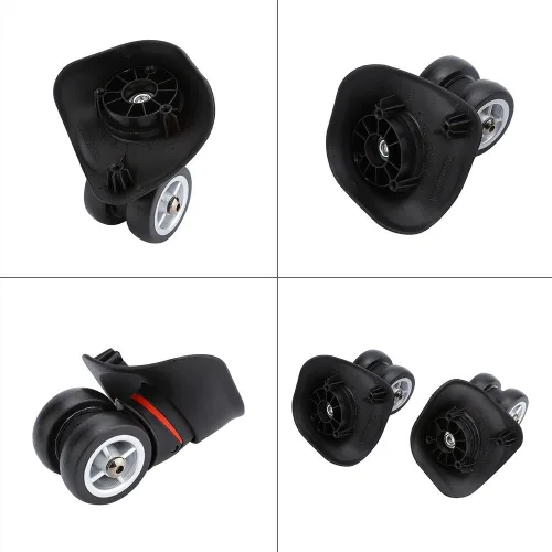Miniatura 6 de VGEBY1 Maleta Ruedas, Equipaje Giratorio Ruedas Ruedas Universal PVC Ruedas Maleta Maleta Carretilla, Negro