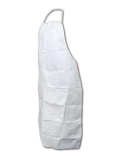 MAGID EconoWear Lite N Kool - Delantal con peto, 27 x 36 pulgadas, polipropileno, talla única, color blanco (paquete de 50)
