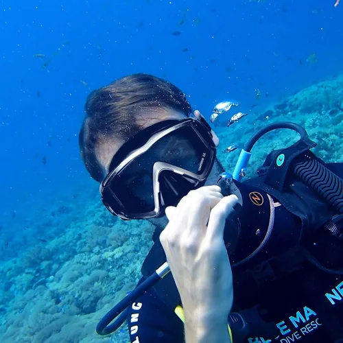 Miniatura 6 de Máscara de buceo Pano 3 para adultos, máscara de esnórquel de vidrio templado, máscara de natación antivaho sin fugas, gafas de natación con Negro