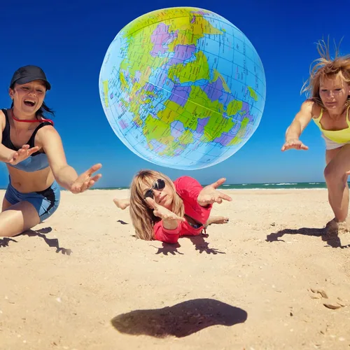 Miniatura 4 de Paquete de 28 globos inflables de 16 pulgadas, globo de tierra inflables, bolas de playa inflables a granel para playa, piscina, suministros
