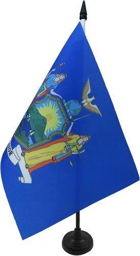 Miniatura 52 de Bandera de mesa de Colorado de 4 x 6 pulgadas, bandera de escritorio del estado de Colorado de EE. UU., 5.9 x 3.9 in, palo y base de plástico negro