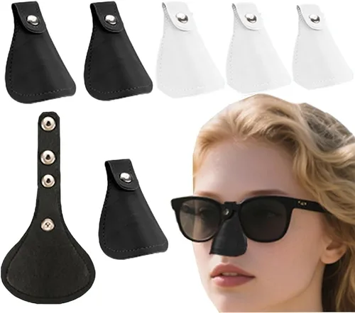 Juego de 6 protectores solares de nariz de gran tamaño para la nariz, parche UV para ojos, luz solar, hombres y mujeres, deportes, negro3 blanco3