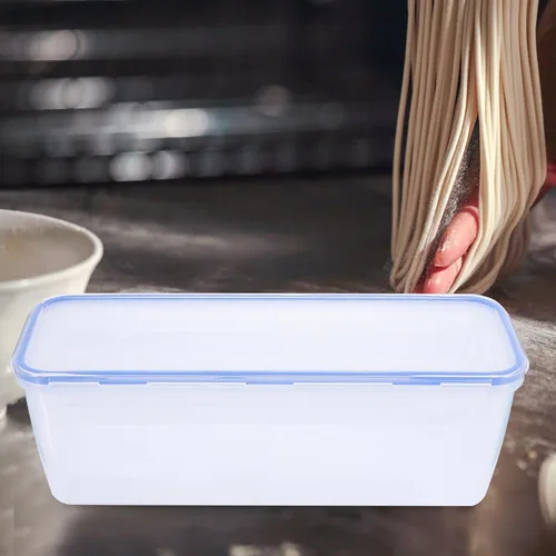 Miniatura 4 de Cabilock Caja de almacenamiento de fideos rectangular Recipientes de pasta grandes Tapa sellable para cocina