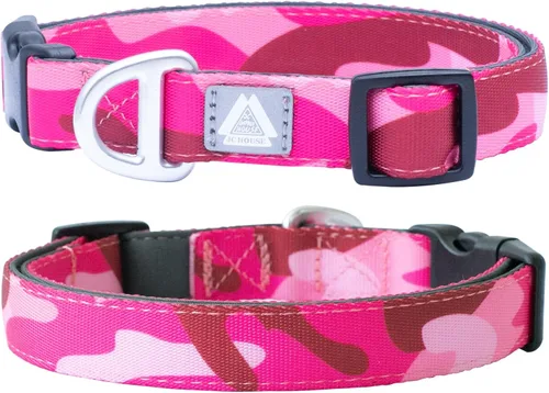 Miniatura 10 de Collar de perro acolchado suave, cuello de 16 a 25 pulgadas, collar ajustable resistente con logotipo reflectante 3M para perros medianos y grandes
