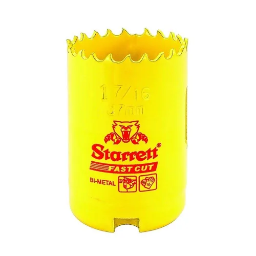 Miniatura 16 de Starrett FCH0100-G - Sierra de agujero recto de corte rápido bimetálica con dientes HSS resistentes a la abrasión, ideal para cortar metal, acero
