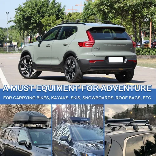 Miniatura 2 de Barras Transversales de Techo Actualizadas Compatibles con Volvo XC40 2018-2025, Barras Cruzadas Cerrables para Equipaje, Accesorios para Carga