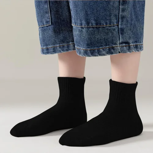 Miniatura 4 de EPEIUS Calcetines acolchados de algodón grueso para niños y niñas, calcetines atléticos deportivos para correr, paquete de 6 unidades, 4-14 años
