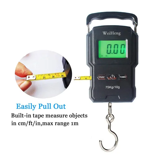 Miniatura 2 de Báscula Lugagge recargable portátil con gancho electrónico, bolsa colgante digital, báscula de peso para equipaje, báscula de pesca con cinta