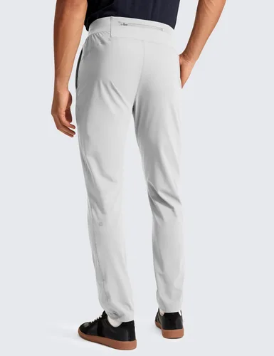 Miniatura 2 de CRZ YOGA Pantalones deportivos elásticos en 4 direcciones para hombre, de 30 pulgadas, para entrenamiento, casual, con bolsillo con cremallera