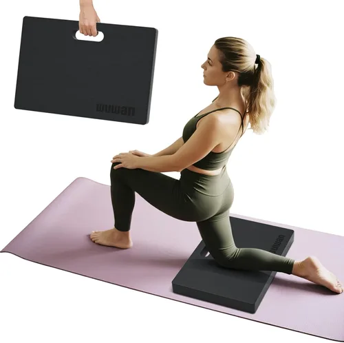 Estera de yoga para rodillas, 3.8 cm de espesor, para push-ups de rodillas, soporte para plancha y rodillas/codos de yoga, proporciona amortiguación