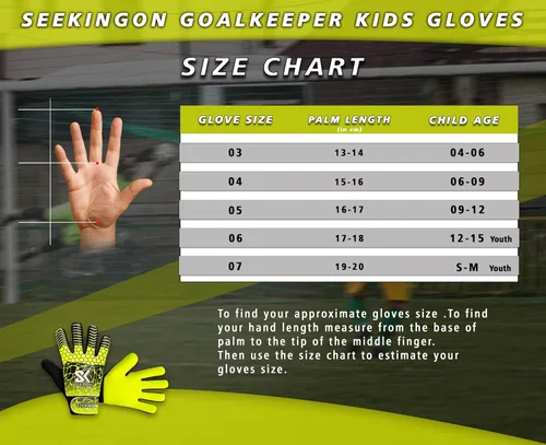 Miniatura 7 de Guantes de portero de fútbol para jóvenes, guantes de portero de fútbol para niños, jóvenes, niños, doble protección de muñeca a lo largo de 0.157