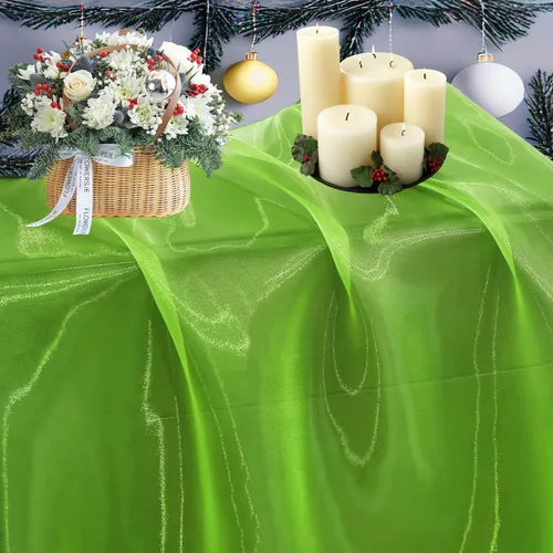 VDS Tela de Organza Premium de 1 Yarda por Yarda de 45" de Ancho - Material de Tul Transparente, Ligero y Brillante para Manualidades DIY,