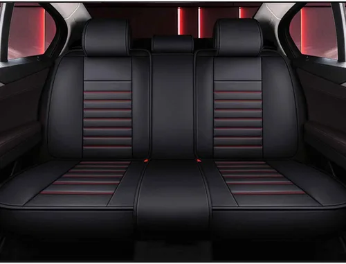 Miniatura 4 de Car Seat Cover Waterproof Full Set Leather, for Dacia Sandero Stepway 3.GEN 2.GEN 2012-2020 2021 2022 2023, Leather 5-Seat Car Seat Covers All Cream