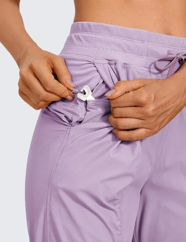 Miniatura 3 de CRZ YOGA Pantalones deportivos ligeros de entrenamiento para mujer, pantalones casuales de cintura alta para correr al aire libre con bolsillos