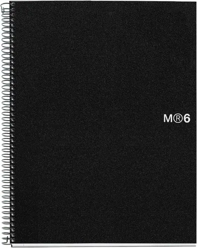 Miniatura 2 de Libreta de rayas Miquelrius de 8,5 X11 con 6 divisiones, Negro