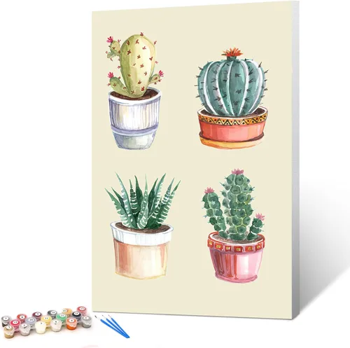 Miniatura 13 de Ginkko Kit de Pintura por Números para Adultos, Lienzo enmarcado de 12x16 pulgadas de Playa, Pinturas acrílicas no tóxicas y pinceles, Regalo