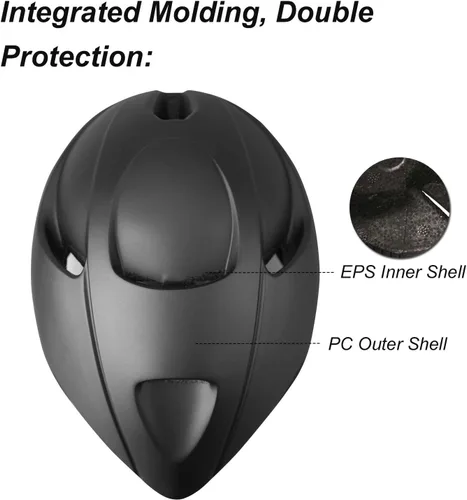 Miniatura 7 de Shinmax Casco de bicicleta para adultos, casco de bicicleta con gafas magnéticas extraíbles y luz LED recargable por USB, casco de bicicleta