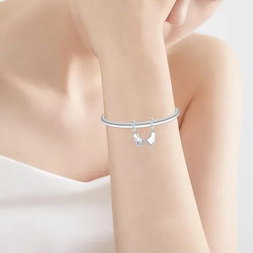 Miniatura 45 de Abalorios de plata de ley 925 con letras de la A ~ Z, para pulseras, collares, Día de San Valentín, Día de la Madre, joyería regalos para mujeres