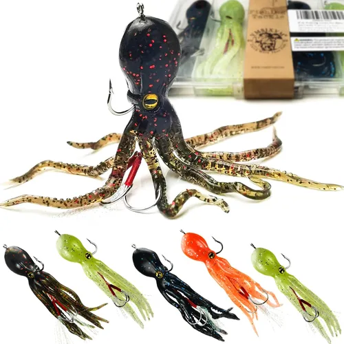 Miniatura 13 de Señuelos de pesca suaves, cebos de sábalo y pececillo, señuelos de cola de paleta con cabeza de plantilla premontada para lubina, trucha
