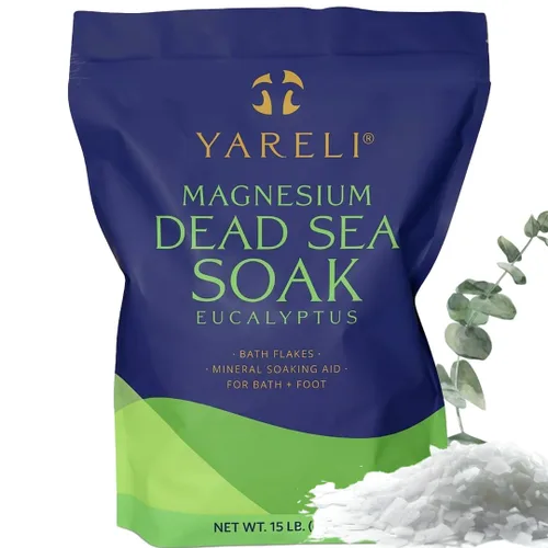 Miniatura 10 de Yareli Copos de Magnesio, 5 libras Eucalipto, Baño y Remojo de Pies del Mar Muerto, Alternativa a la Sal de Epsom con Más de 250,000mg de Cloruro