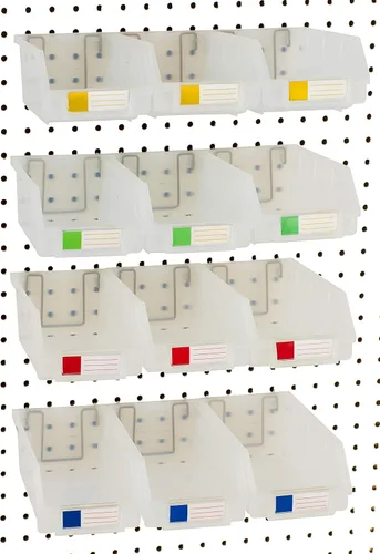 Miniatura 10 de Papeleras de Pegboard – tamaños 3.5", 5", o 7" Negro