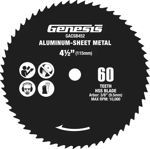 Miniatura 5 de Genesis GACSB451 Hoja de sierra circular con punta de carburo de tungsteno de 4 1/2 "24 dientes
