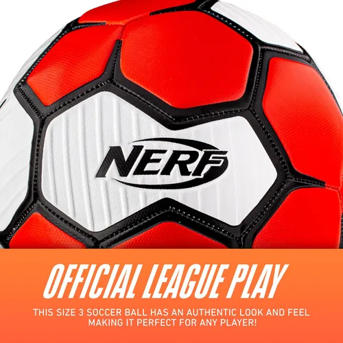 Miniatura 5 de Nerf Proshot Kids Soccer Ball - Size Indoor + Outdoor Youth Soccer Ball + Air Pump Set - Official Size Soft Cover for Boys + Girls - Pump +