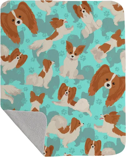 Miniatura 64 de Caroline's Treasures MLM1042LQB Airedale Terrier - Manta acolchada de 50 x 60 pulgadas, diseño de ilustraciones para cama, sofá, suave y ligera