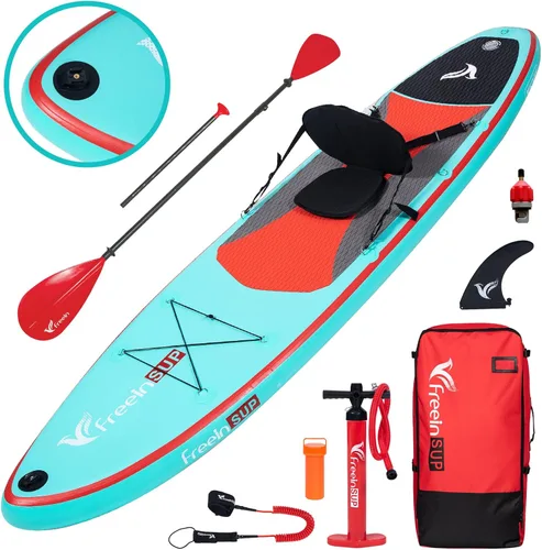 Miniatura 11 de Freein SUP Inflatable Stand Up Paddle Board with Kayak Seat,Paddle Boards for Adults 10'/10'6”/11', Accessories sup Pump Adaptor,sup Kayak Paddle