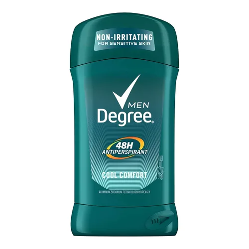 Degree Men Desodorante Antitranspirante en Barra Cool Comfort Protección de 48 Horas No Irritante 2.7 oz (El Empaque Puede Variar)