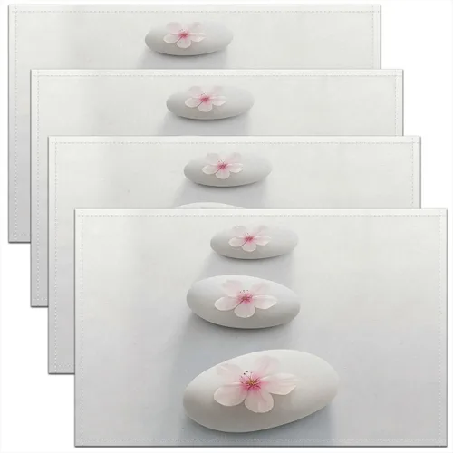 Miniatura 31 de jejeloiu Juego de 4 manteles individuales decorativos de hongos de 18 x 12 pulgadas, manteles individuales de mesa con diseño de hongos de dibujos