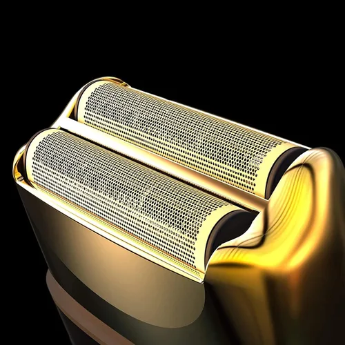 Miniatura 3 de KEMEI Maquinillas de afeitar eléctricas para hombres, maquinilla de afeitar eléctrica profesional de metal, afeitadoras de litio y titanio, Dorado