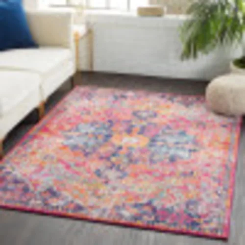 Miniatura 30 de Artistic Weavers Romaine - Alfombra vintage con medallón, 2 pies x 3 pies, celeste Azul cielo