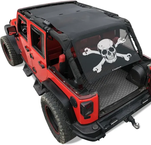 Miniatura 17 de Shadeidea JK - Parasol superior compatible con Jeep Wrangler JKU, cubierta de techo de malla suave (2007-2018) - Bloqueador de ruido de viento UV