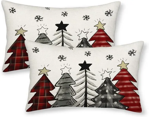 Miniatura 8 de AEIOAE - Juego de 2 fundas cuadradas de almohadones de lino para otoño con calabaza en tono naranja quemado y blanco, para decoración al aire libre