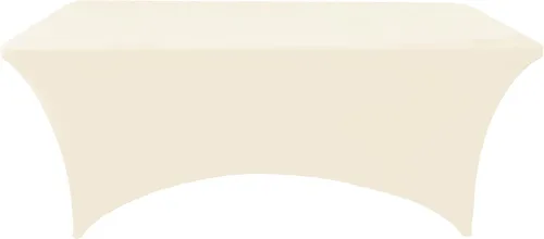 Miniatura 7 de Paquete de 2 Cubiertas de Mesa de Spandex de 4 pies para Mesas Plegables Rectangulares - Manteles Elásticos Ajustados Resistentes a las Arrugas