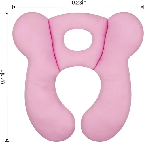 Miniatura 2 de Almohada de viaje para bebé, almohada infantil mejorada en forma de U para asiento de automóvil y cochecito, cojín de descanso suave y cómodo