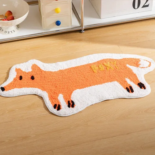 Miniatura 7 de Alfombras de baño, bonita alfombra de baño con forma de animal, no sorbe, absorbente, divertida decoración, alfombra de baño para baño, bañera