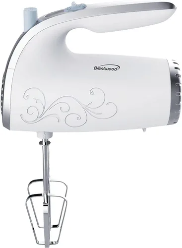 Brentwood Appliances HM-48W Batidora de mano de 5 velocidades, color blanco