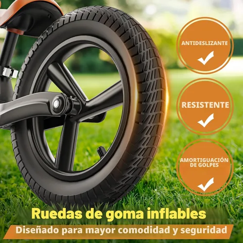 Miniatura 4 de Ridego Bicicleta de Equilibrio de 14 Pulgadas para Niños de 3 a 6 Años, Bicicleta Ligera para Niños con Asiento Ajustable, Bicicleta con Empuje