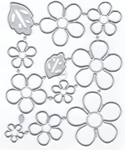DzIxY Muchos marcos de flores, follaje de metal, troqueles de corte para tarjetas, kit de fabricación de tarjetas, troquelados, troquelados, álbumes