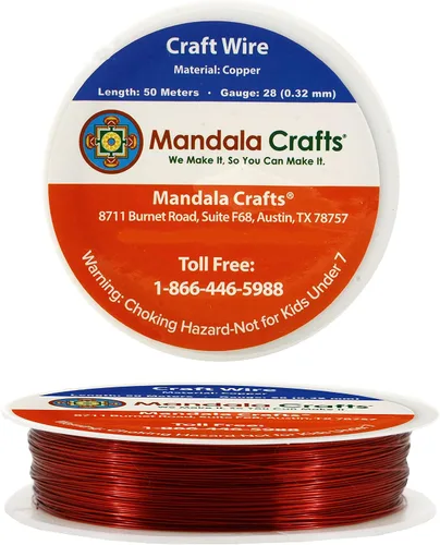 Miniatura 32 de Mandala Crafts Alambre de cobre puro calibre 18 para hacer joyas, envolver, esculpir y electroculturar jardinería – 3.3 x 5 yardas surtido