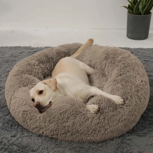 Miniatura 17 de Hachikitty Calming Donut Cuddler - Cama para perros medianos, 24 pulgadas