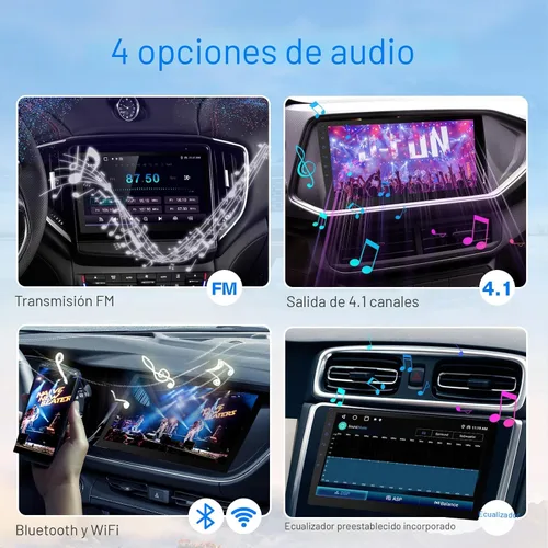 Miniatura 6 de Haudio Estéreo de auto doble DIN de 9 pulgadas con Apple CarPlay inalámbrico y Android Auto Pantalla táctil HD de 9 pulgadas Bluetooth