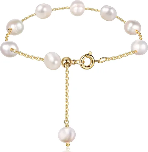 Cowlyn Tobillera de perlas de oro de 14 quilates, corazón colorido verde con circonita cúbica, hecha a mano, delicadas cuentas de oro de doble capa,