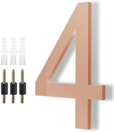 Miniatura 38 de DEWEL Números de Casa Flotantes Grandes de 8 Pulgadas para Exterior, Números de Dirección de Casa Modernos Negros para Decoración de Señalización